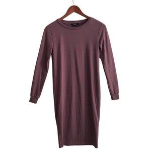 Forever 21 Sweater Sweatshirt Dress In Plum Size XS